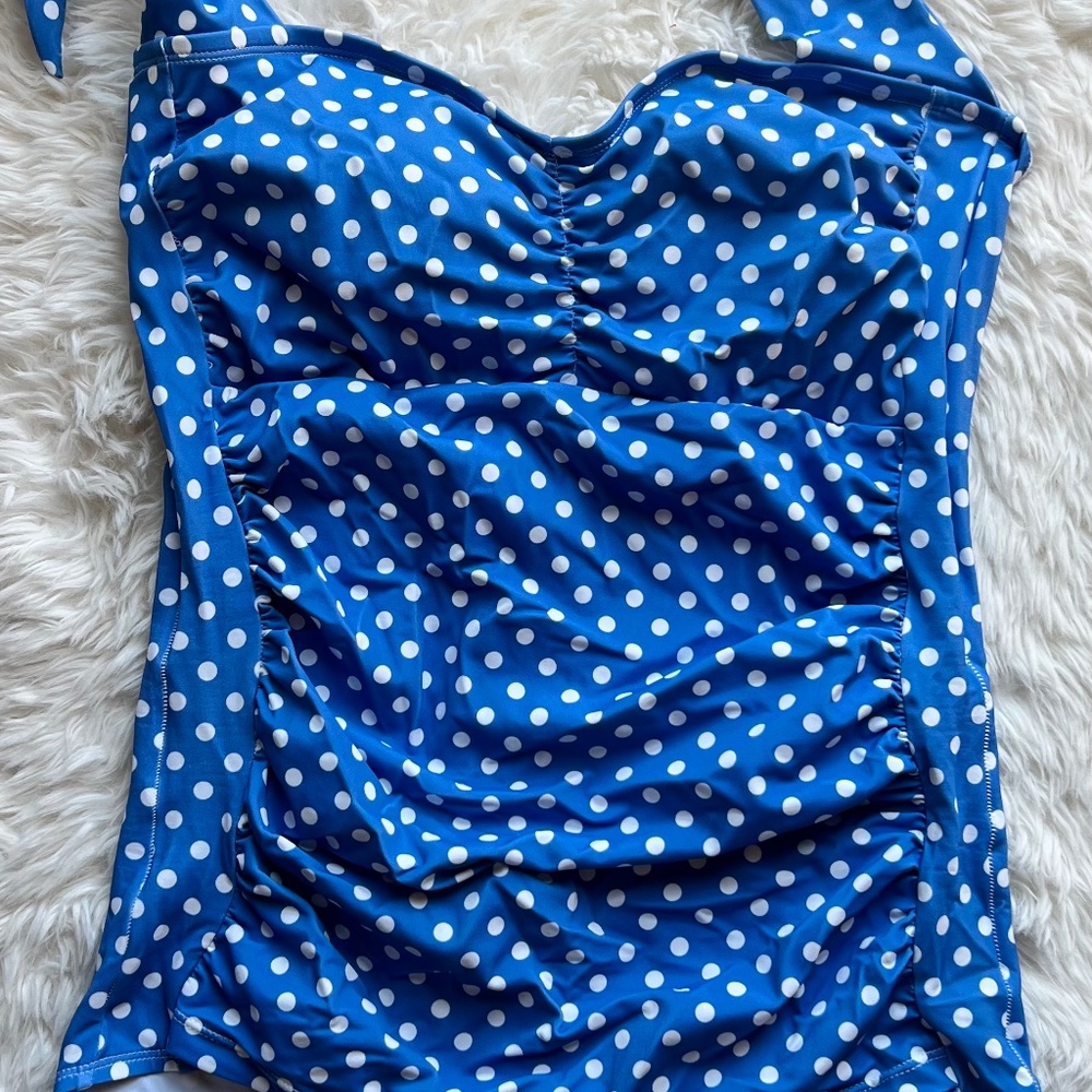 Ruby Ribbon Riviera Polka dot one piece swimsuit size 12